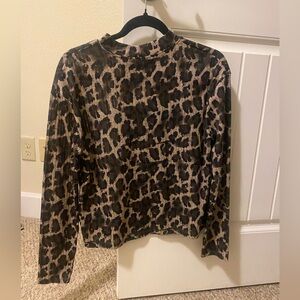 Zara Leopard Long Sleeve Top - Size S